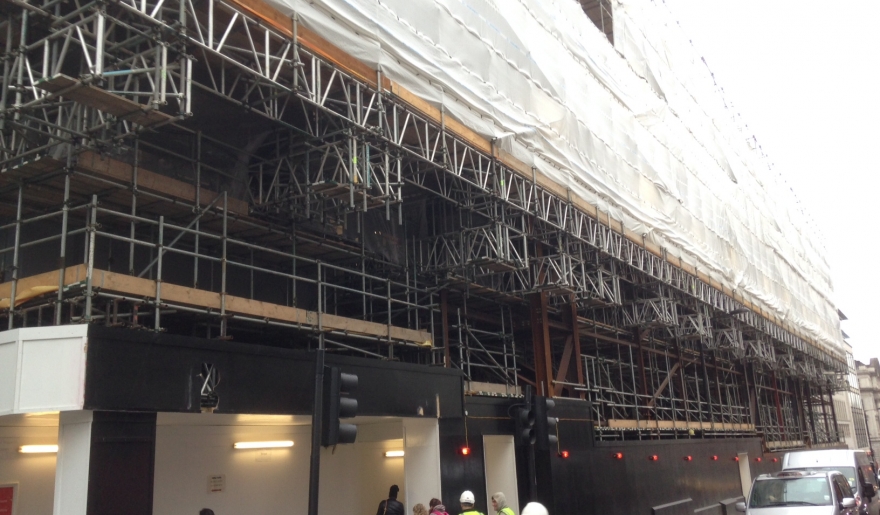 scaffolding under assembling